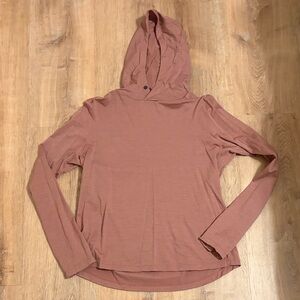 Ibex women’s springbok sun hoodie wool rouge large like new hiking backpacking